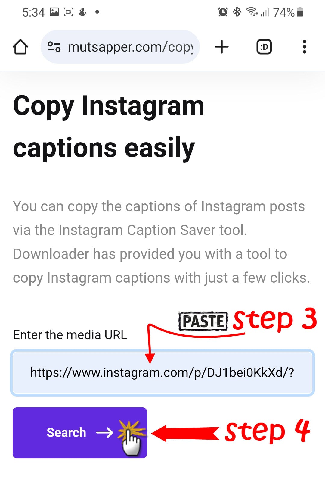 copy caption step 3