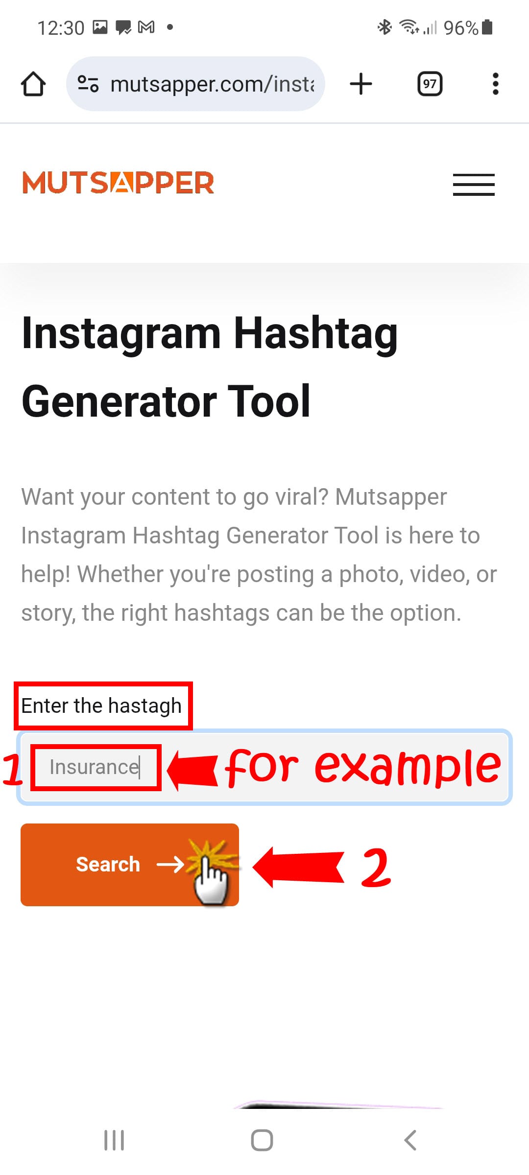 hashtag-generator step 1