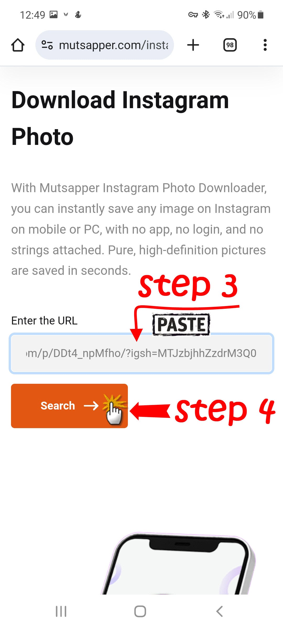 instagram photo downloader step 3