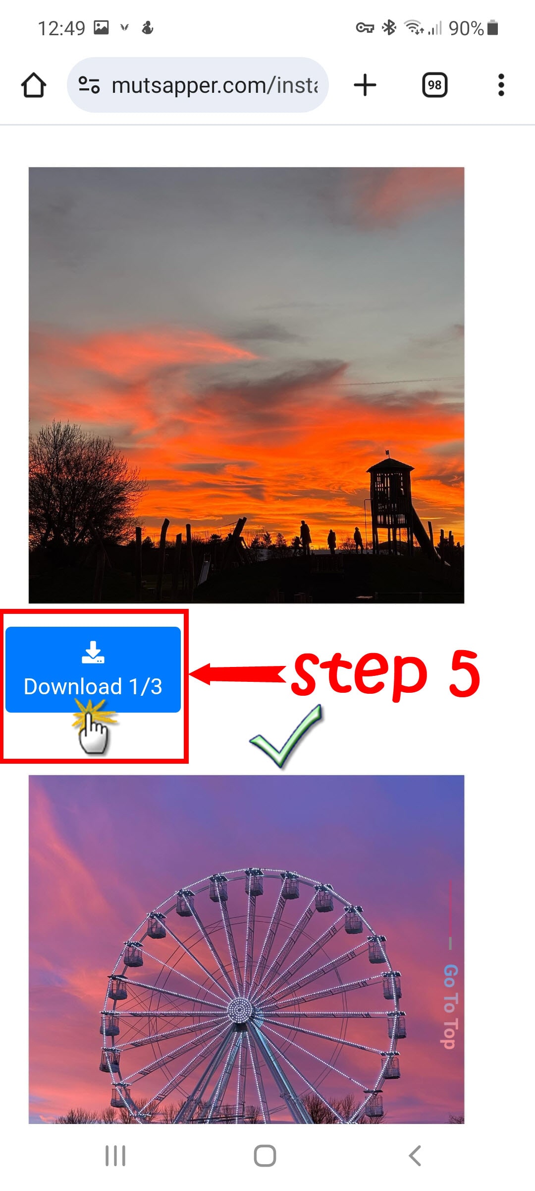 instagram photo downloader step 4