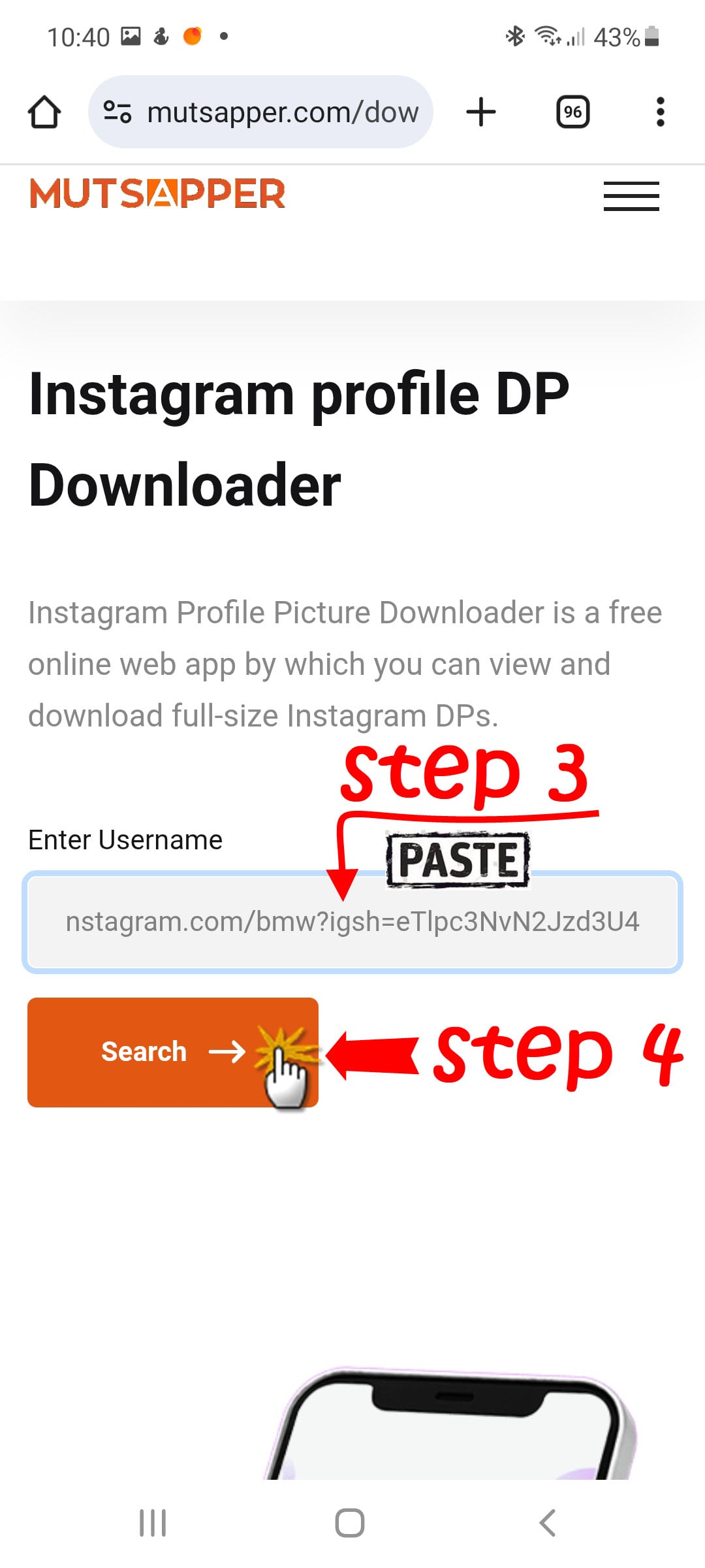dp profile downloader step 3