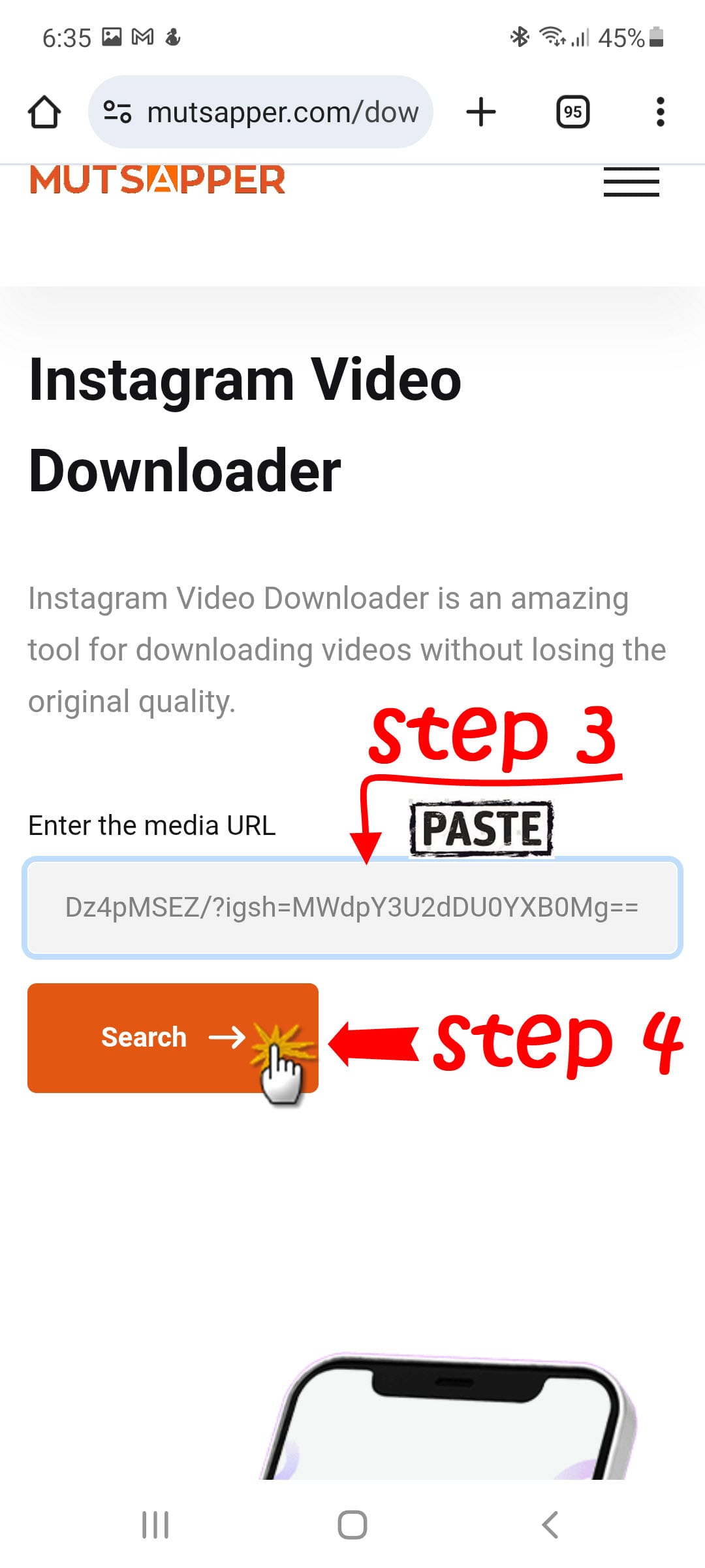 insta video downloader step 3