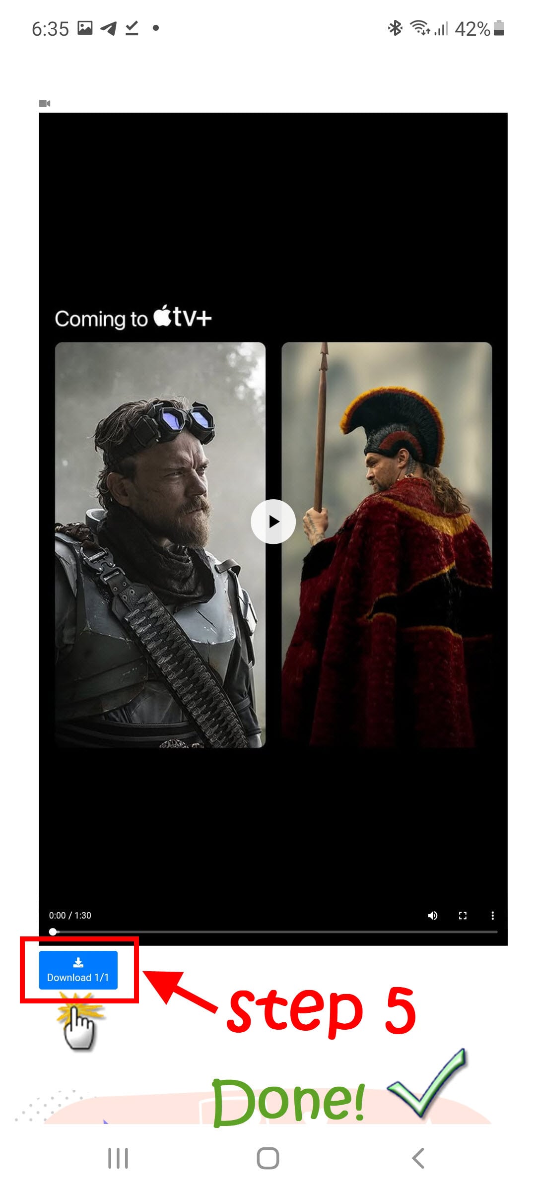insta video downloader step 4